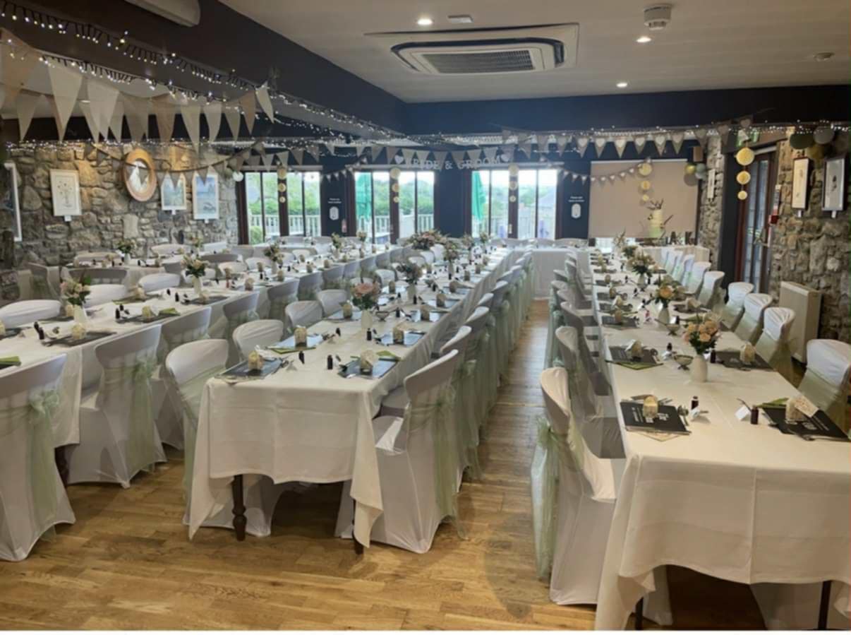 Wedding reception setup at The Old Inn & Restaurant