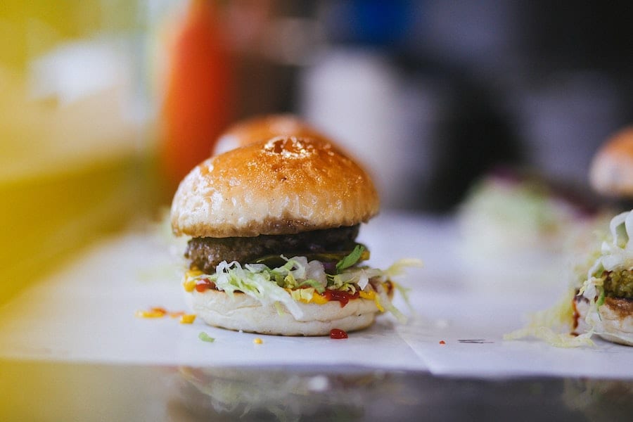 Children&rsquo;s menu slider burger at The Old Inn